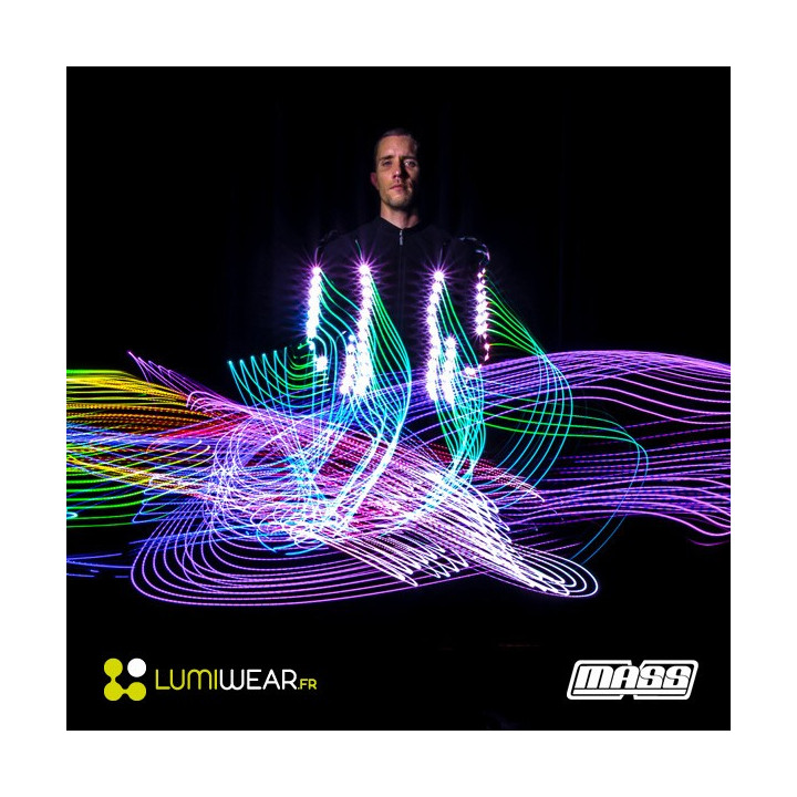 Vêtement lumineux Light1 DMX sans fil RGB de taille M